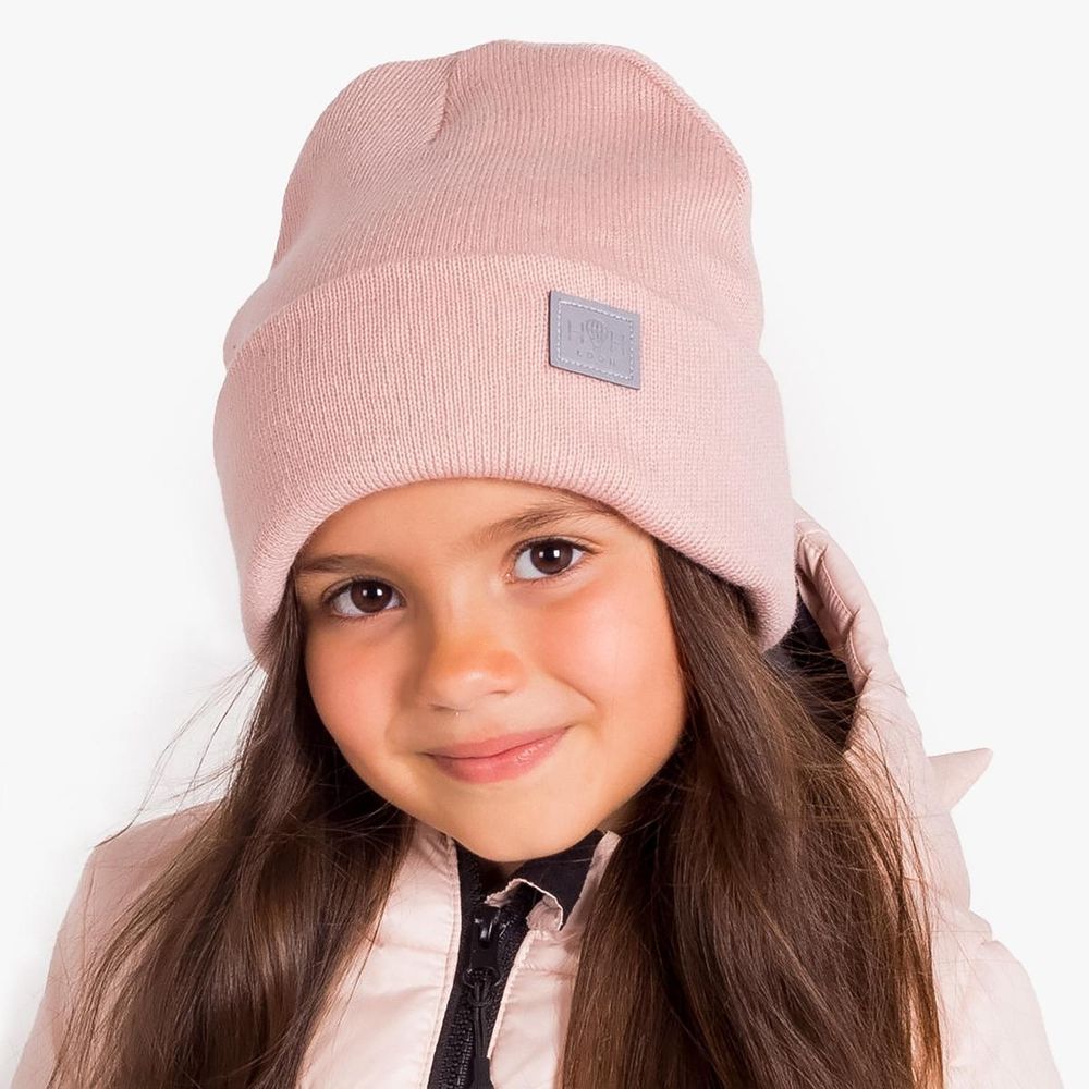 Шапка д/ девочки, цвет пудра, р-р 50-54. 9258016/А.ШЗ20-75361742