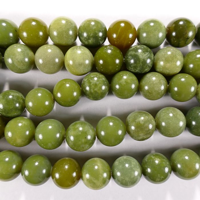 Нить бусин из офикальцита, шар гладкий 10 мм