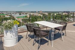 "Руссо" обеденный стол из HPL 150х80см, цвет молочный