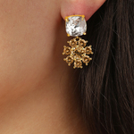 Серьги Dyrberg Kern POPPY SG BROWN / CRYSTAL 470120