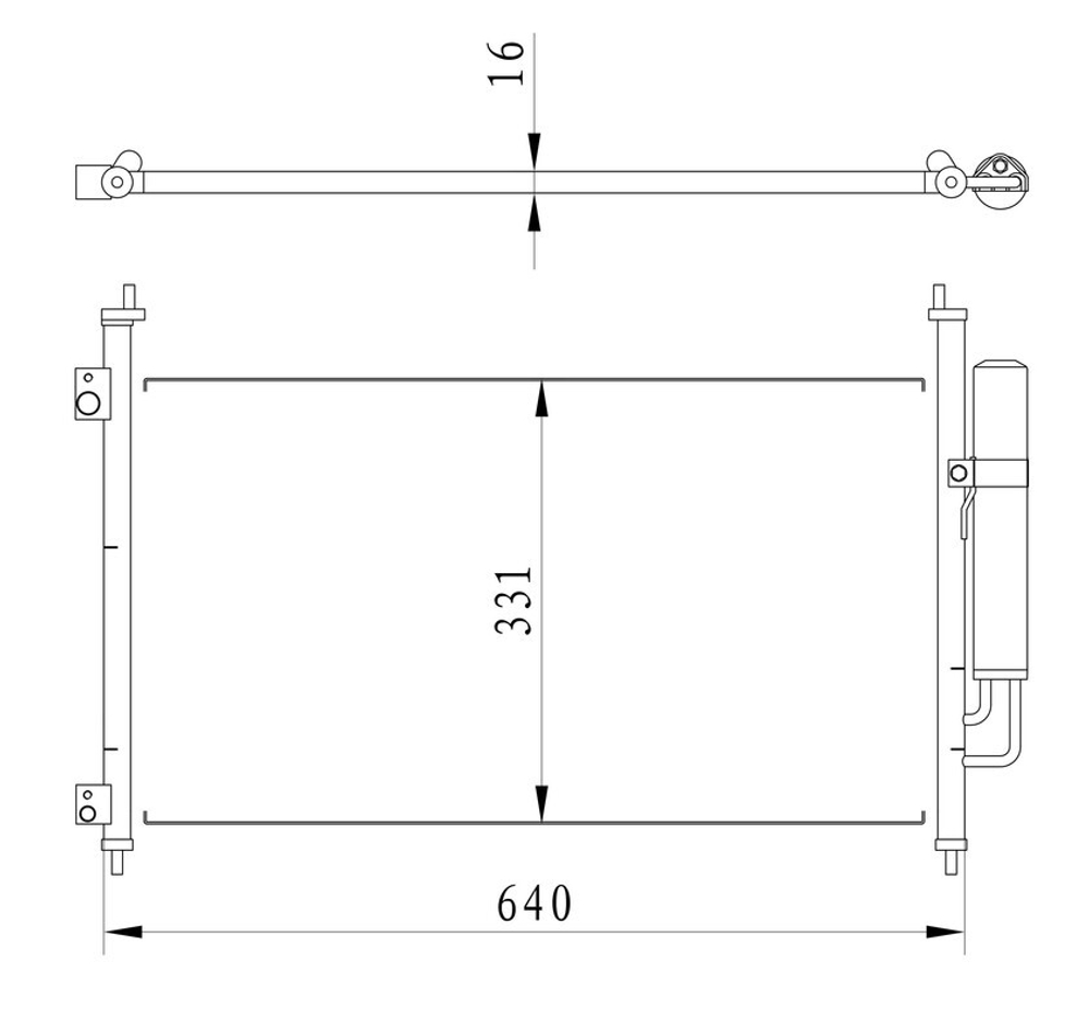 Kular - 86558-KLR - Condenser, air conditioning
