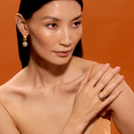 Серьги с бриллиантами Шампань, Эмаль, E0178-70/7