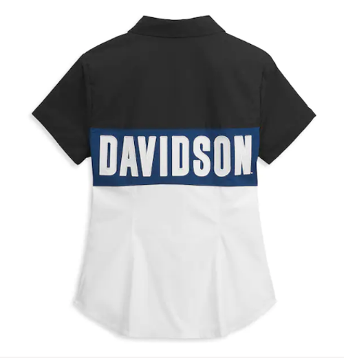 Рубашка Block Letter Zip Front Woven Harley-Davidson