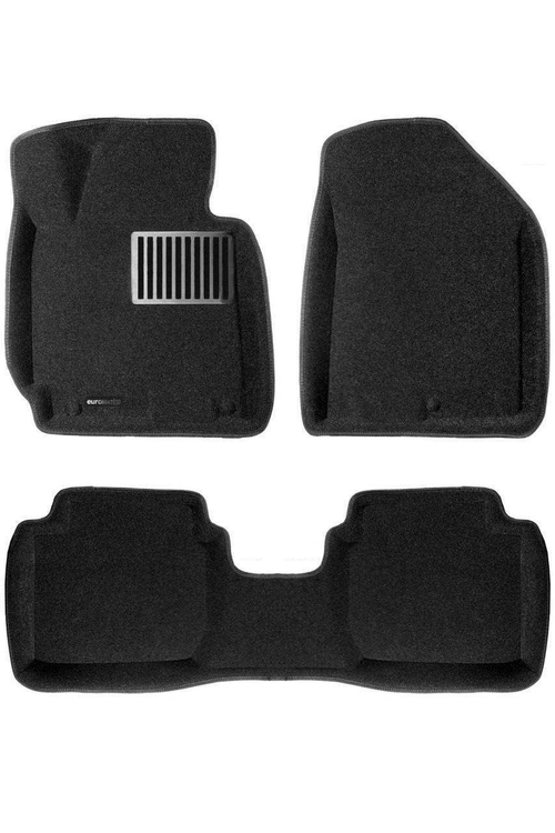 Коврики салона для KIA Cerato (2013-2018) Euromat 3D Lux черные. Арт. EM3D-002921
