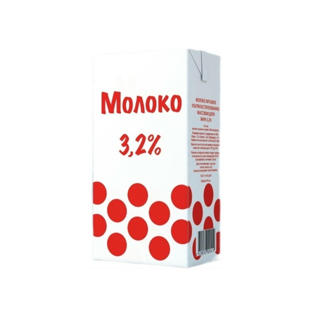 Молоко Горошек Ультрапастеризованное ГОСТ 3,2% 1л
