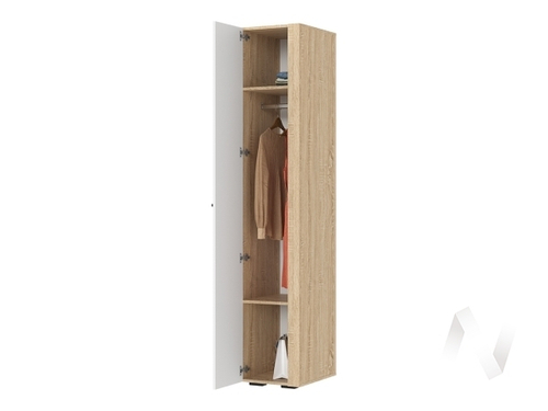 Шкаф 400 ШК 01 МС Санса (дуб сонома/белый)