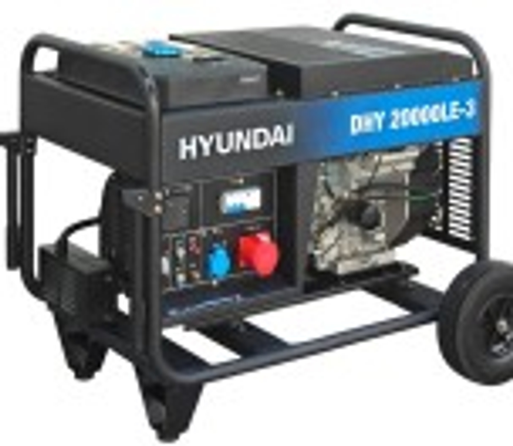 Электростанция дизельная с воздушным охлаждением HYUNDAI DHY 20000LE-3 открытая