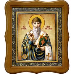 Спиридон Тримифунтский святитель. Икона с ладаном, освященном на святых мощах.