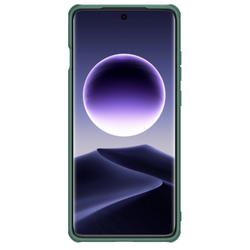 Чехол зеленого цвета (Deep Green) с металлической откидной крышкой для камеры на OPPO Find X7 Ultra от Nillkin, серия CamShield Prop Case