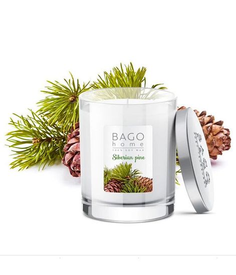 Сибирская сосна, ароматическая свеча, Bago home