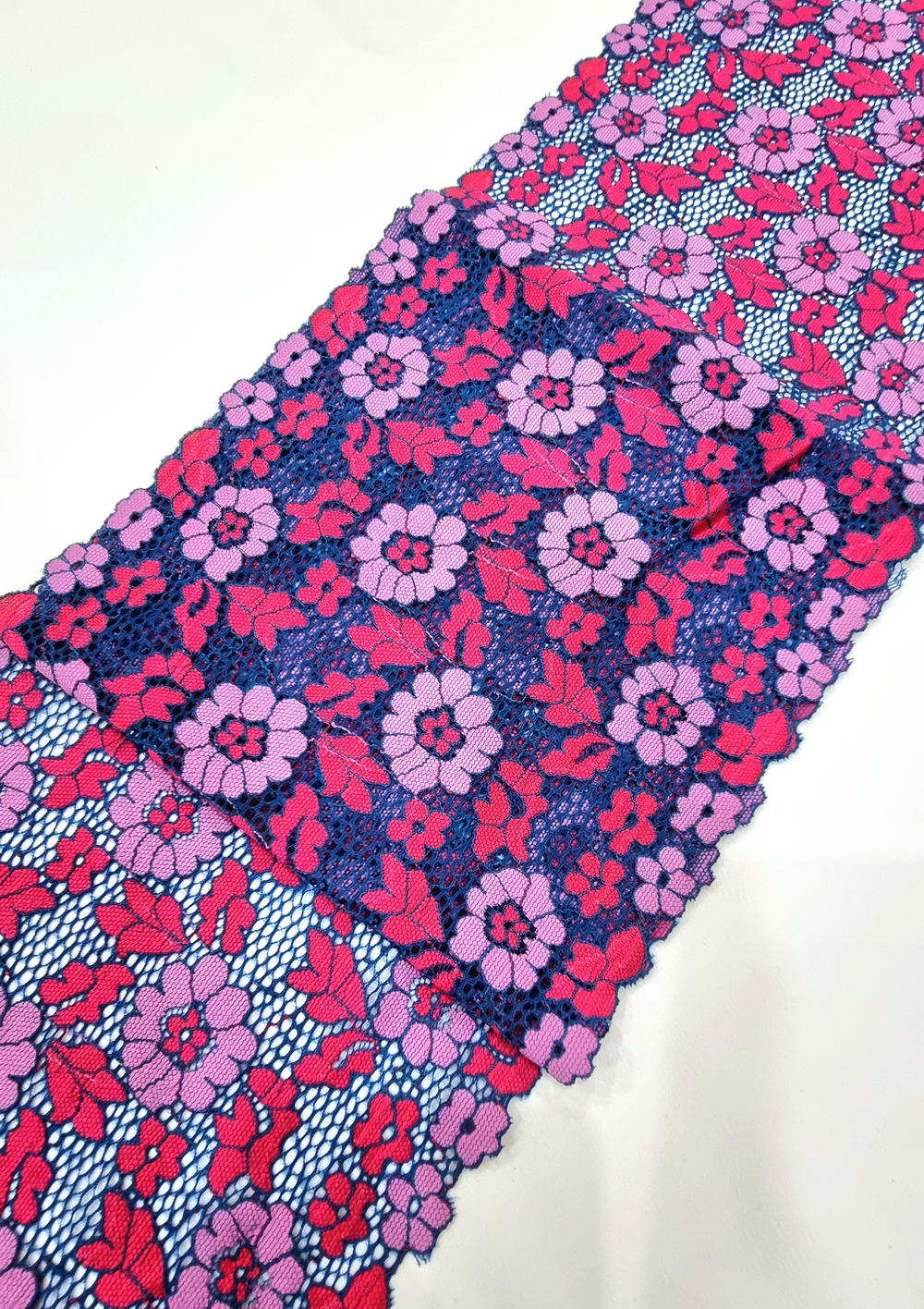 Кружево эластичное мультиколор К016