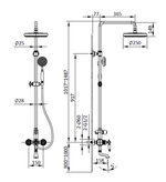 Душевая система AltroBagno Opera 030205 Cr