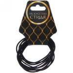 Резинки для волос 10шт «Стиль в деталях», тонкие, цвет черный, d-4,5см●