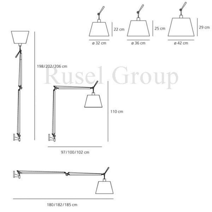 Настенный светильник Artemide TOLOMEO MEGA LED PARETE