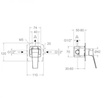 Встраиваемый смеситель для душа на 1 выход Prisma 421801SNM черный