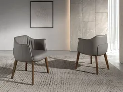 Серый стул из экокожи модель 5152