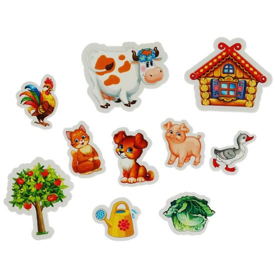 Игрушка пластизоль для ванны набор стикеров Ева овощи 10 шт, сетка КАПИТОШКА