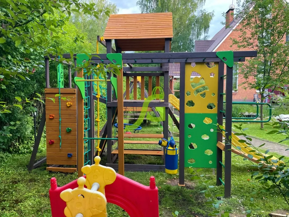 Детская площадка Спорт 3 с качелями гнездо 100см