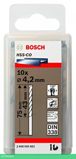 Набор сверл Bosch HSS-CO 75мм 10шт (2.608.585.882 / 2608585882)