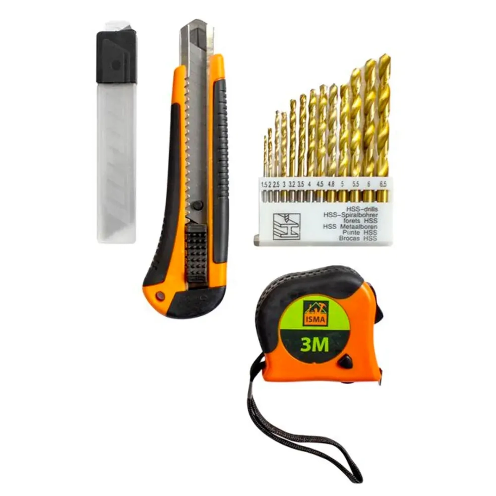 Набор инструмента 303пр. 1/4'',1/2''(6гр.)(4-32мм) ISMA ISMA-53034