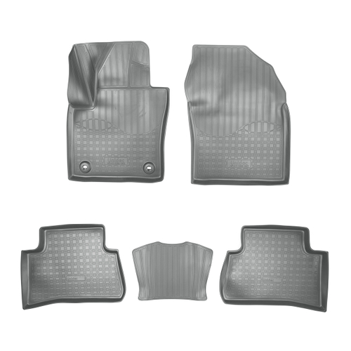 Ковры в салон Norplast/Unidec для Toyota C-HR (2016-)Полиуретан,Серый,передний привод арт.NPA11-C88-085-G