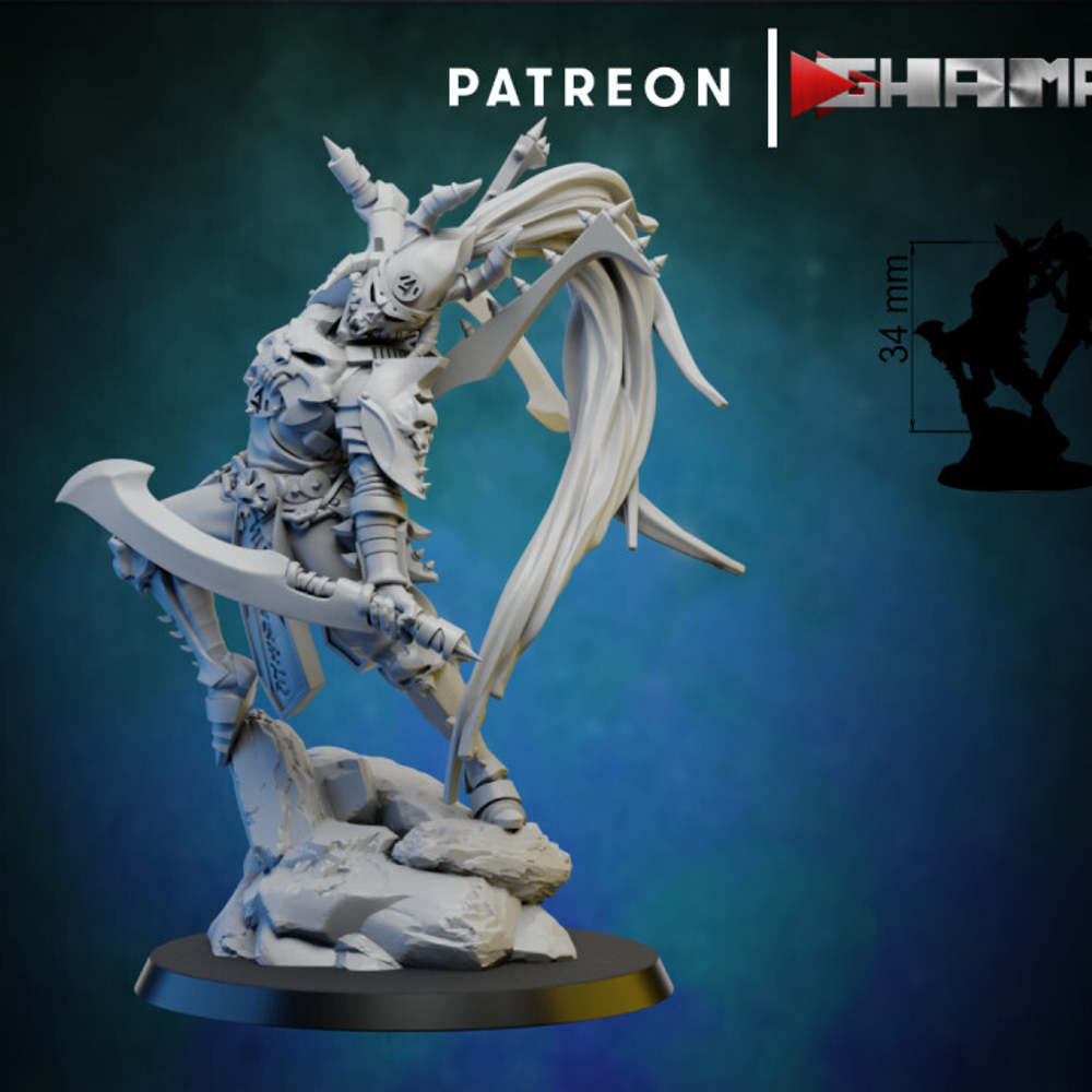 Drukhari Incubi Инкуб Друкхари №7 миниатюра для dnd, днд, pathfinder, фентези, Настольная игра, НРИ, Варгейм, РПГ