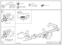 Фаркоп оцинкованный Galia M140C для MAZDA 6 2012-(паспорт и сертификат в комплекте)(без электрики)