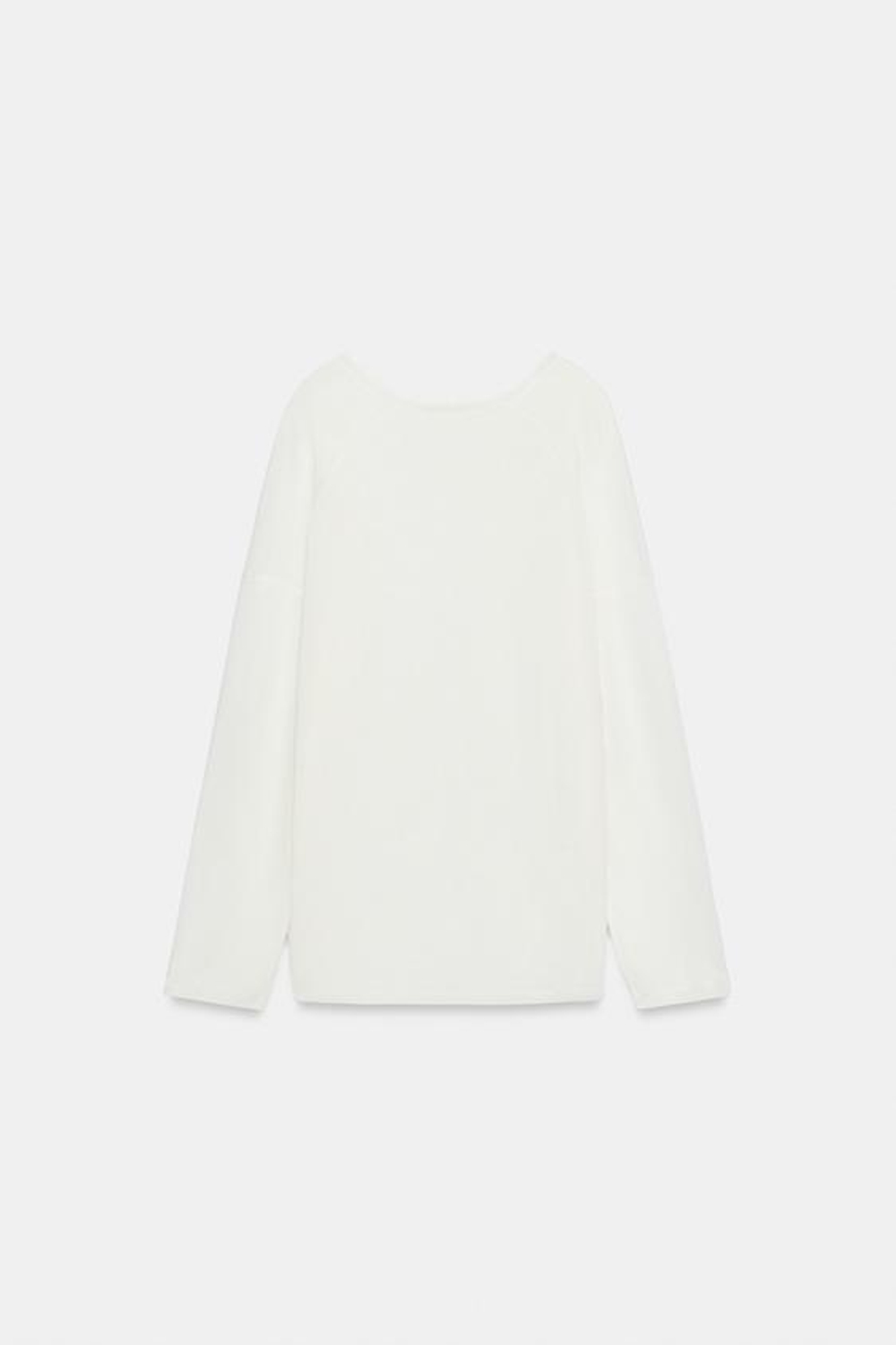 ZARA ТОНКИЙ ТРИКОТАЖНЫЙ СВИТЕР С V-ОБРАЗНЫМ ВЫРЕЗОМ, ЦВЕТ ВЫБЕЛЕННОГО ЛЬНА