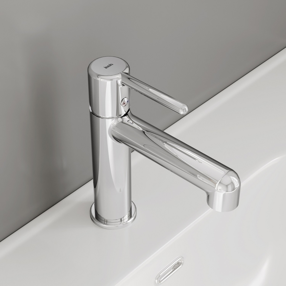 Смеситель для раковины 26к IDDIS AIGSB00i01 "Aiger" литой, п/шпильку, ХРОМ