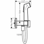 Гигиенический душ Hansgrohe Bidette 29233000 хром