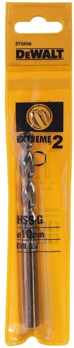 Сверло для металла DEWALT 10х133х84мм Extreme2 DT 5056