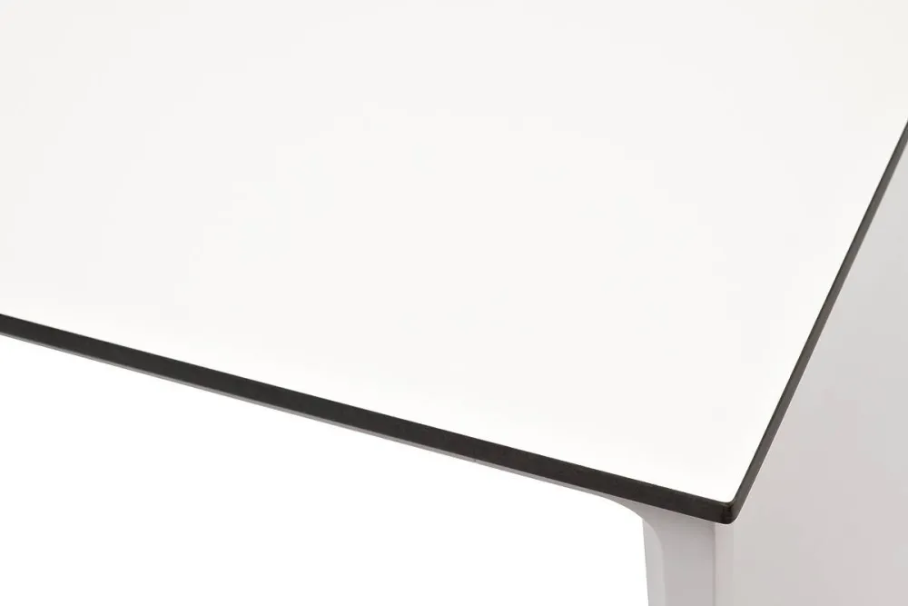 "Малага" обеденный стол из HPL 90х90см, цвет молочный, каркас белый