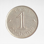 France, 1 Centime 1965 - 5th Republic, VF