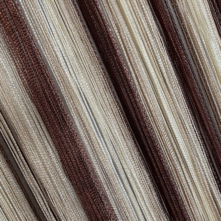 Нитяные шторы легкие радуга - коричневые, бежевые, молочные. 300 х 280 см. Арт.  8-14-203