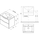 Тумба под раковину Ravak SD Classic II 70 X000001478 подвесная Белая