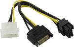 Orient &lt;C578&gt; Переходник питания для видеокарт 1SATA M+1big-&gt;6/8pin