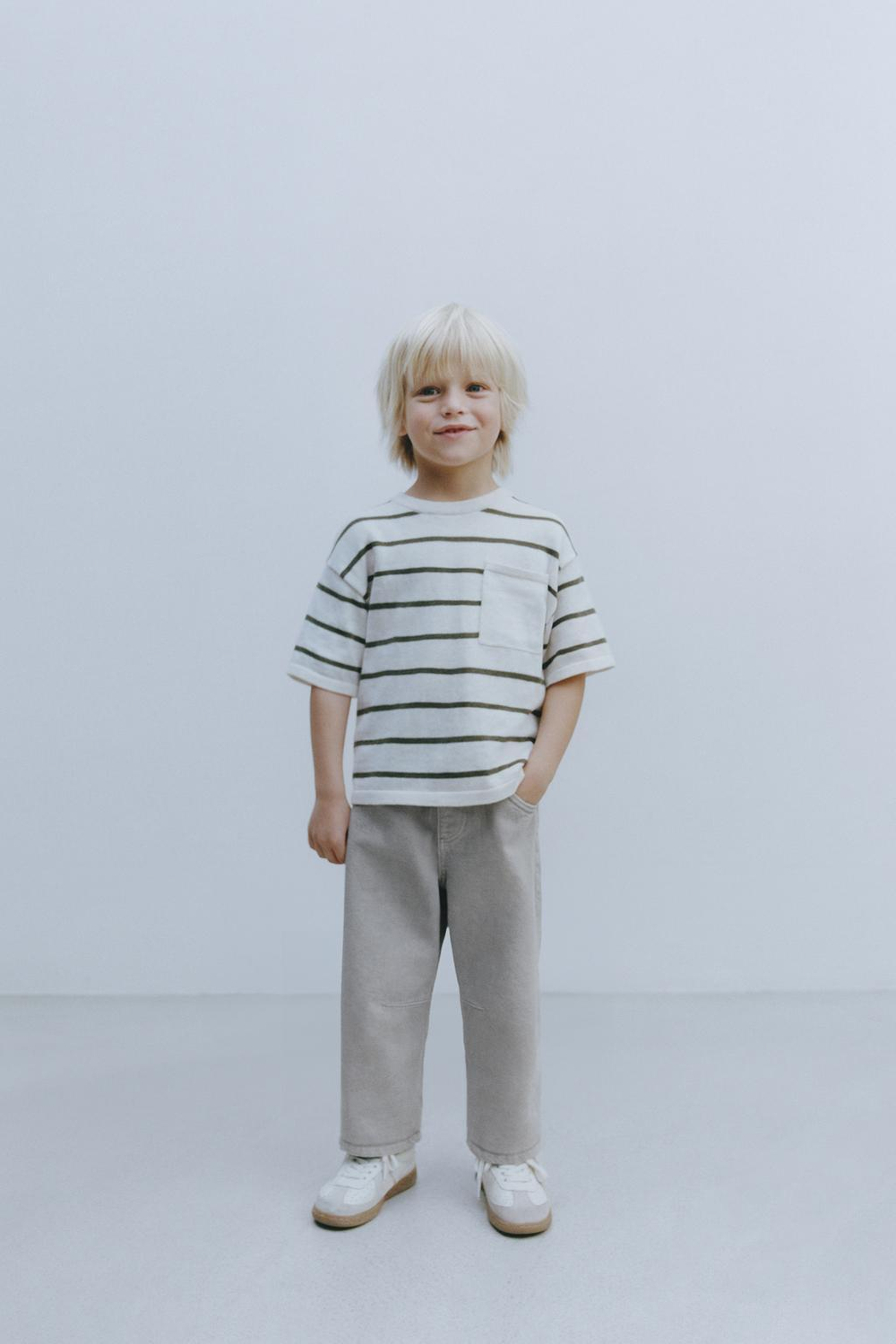 Брюки baggy из твила с защипами