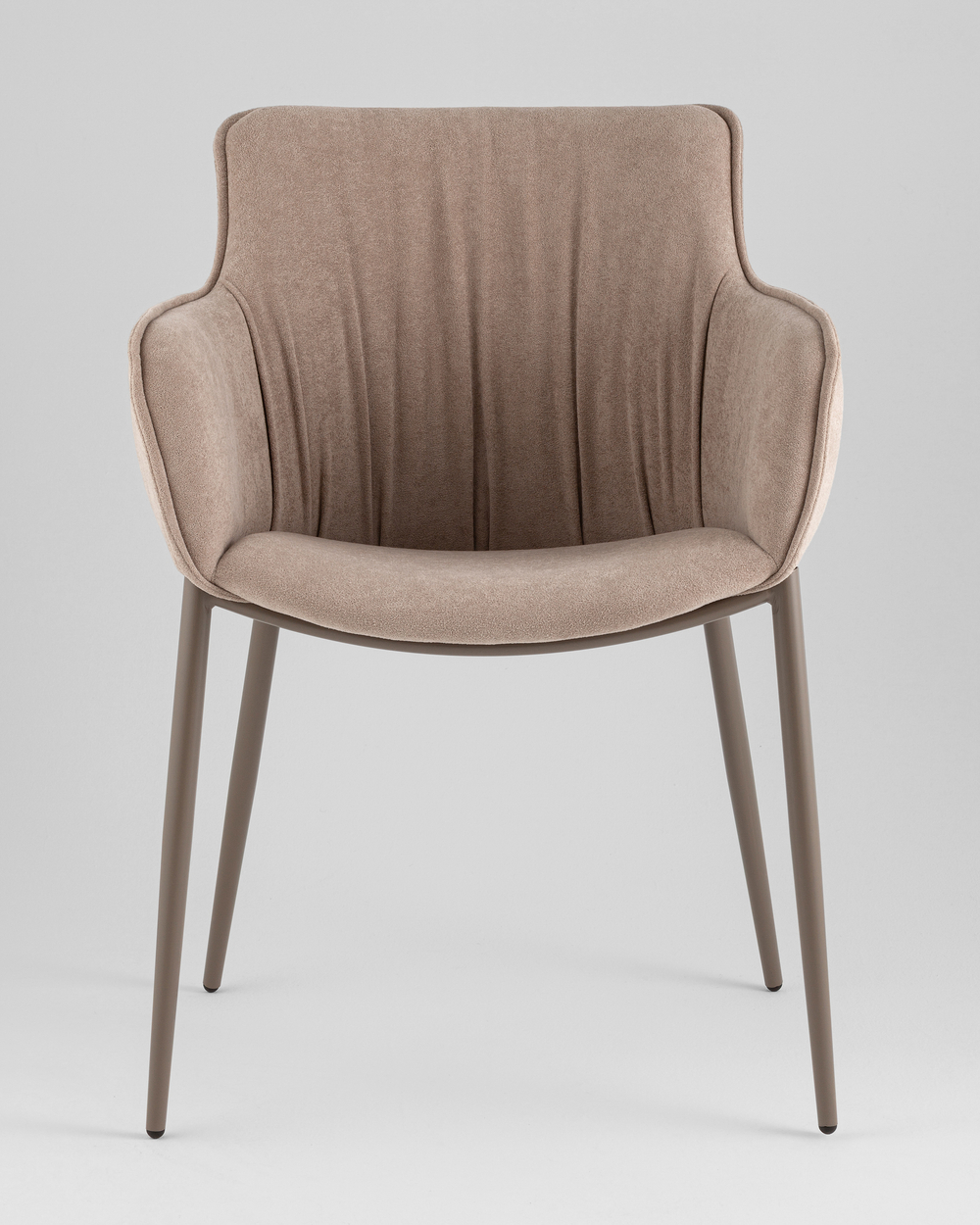 Стул Твигги шенилл бежевый каркас бежево-серый