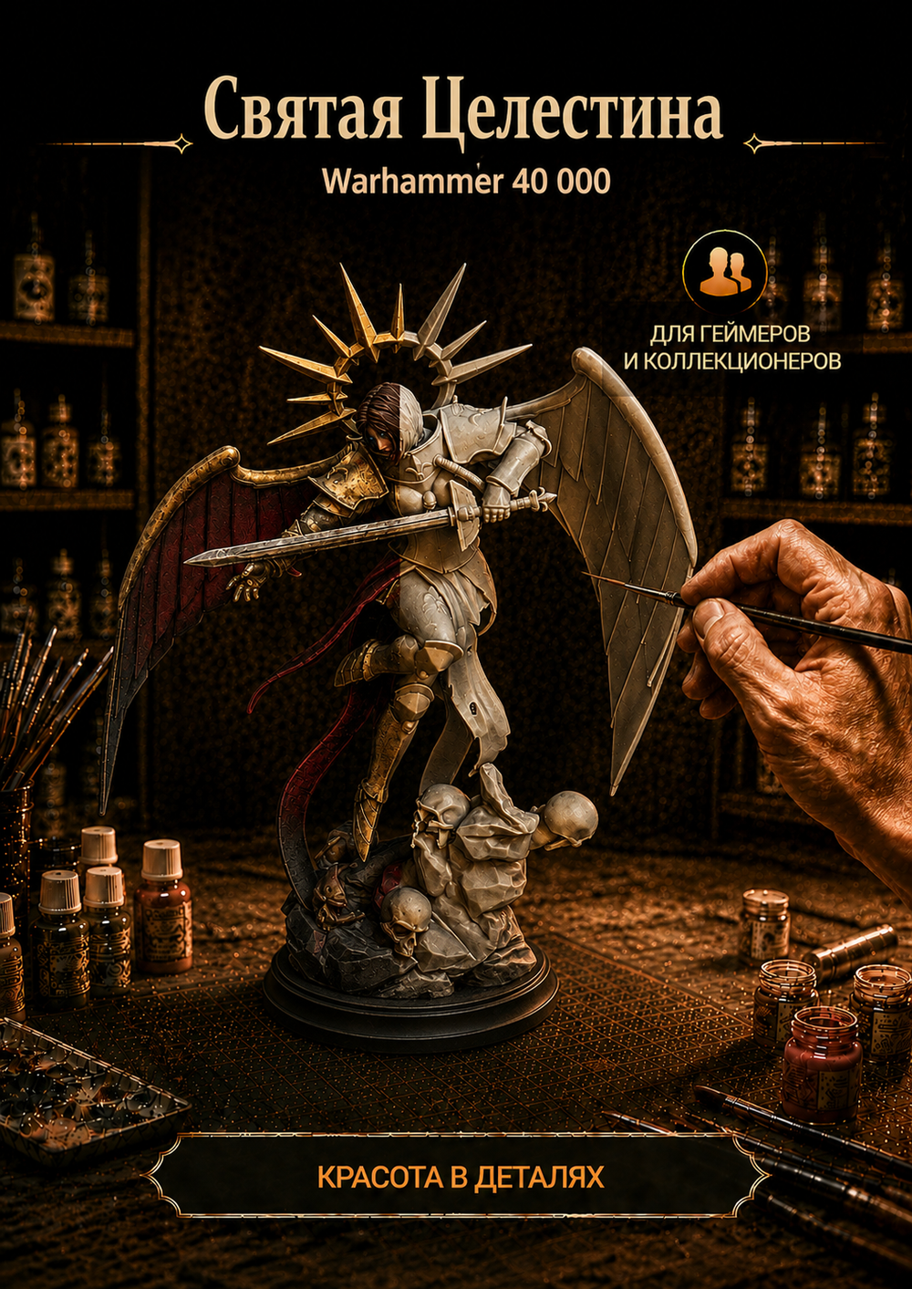 Фигурка, Святая Селестина (Saint Celestine), Warhammer 40 000, высота 19 см