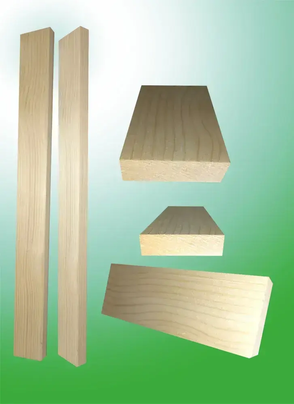 Рейка деревянная 20х50х1500 мм, хвоя, 10 шт.