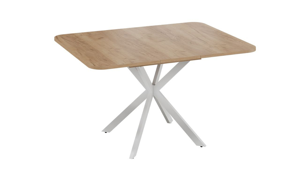 Стол кухонный обеденный раздвижной Дуб Крафт золотой Лиссабон 100(131)х100х75 см