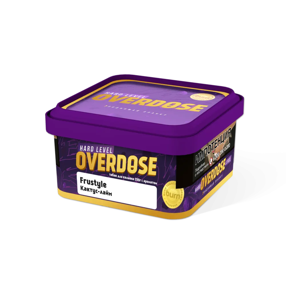 М. Табак для кальяна Overdose Frustyle (Кактус-лайм), 200г.