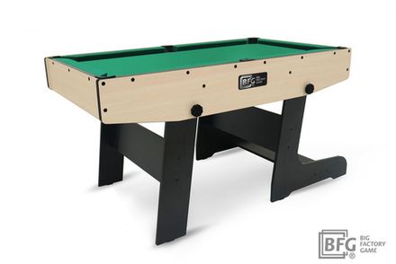 Бильярд BFG Compact Moby 4 (Йоркшир) (Пул, йоркшир/черный (ЛДСП), ЛДСП_16, Manchester 45 Yellow green ш1,98м, Х/б сетка)