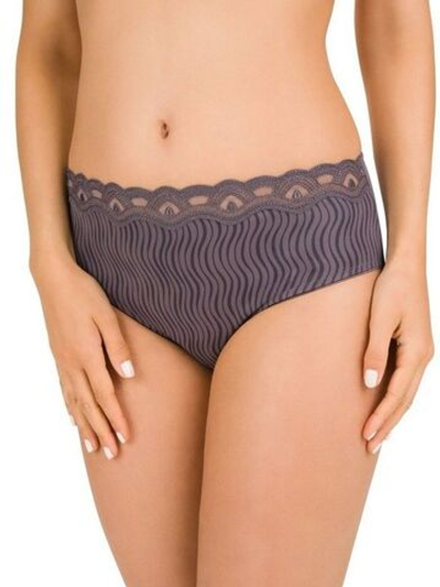 Фиолетовые высокие трусики-слипы с узором в виде волн (Размер: 52) (Цвет: фиолетовый)