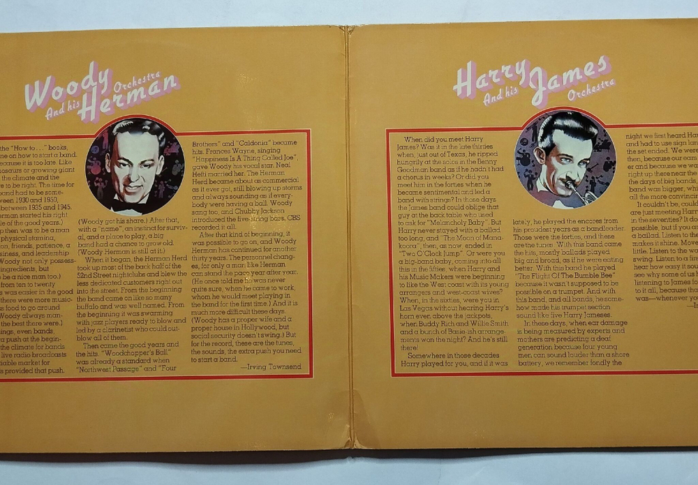 Винтажная виниловая пластинка LP Woody Herman And His Orchestra, Harry James And His Orchestra The Best Of Big Band Music (Holland 1973)