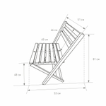 Стул раскладной DYATEL арт.G-СH-001-OAK, светло-коричневый