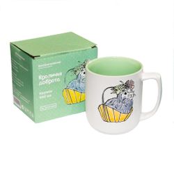 Кружка 500 мл белая " " зеленая внутри P.L. Proff Cuisine