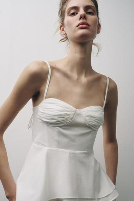 ZARA ТОП-БЮСТЬЕ — КОЛЛЕКЦИЯ ZW, БЕЛЫЙ