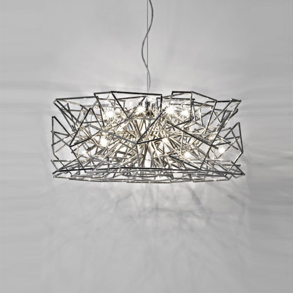 Pendant design lamp  Etoile by Terzani Round (Silver)