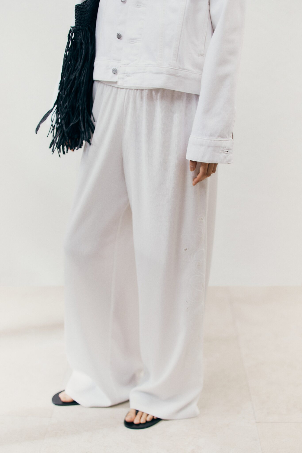 Широкие брюки broderie anglaise